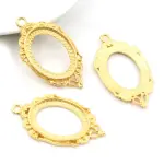 Oval bezel blank base metal setting For pendant—25x18mm
